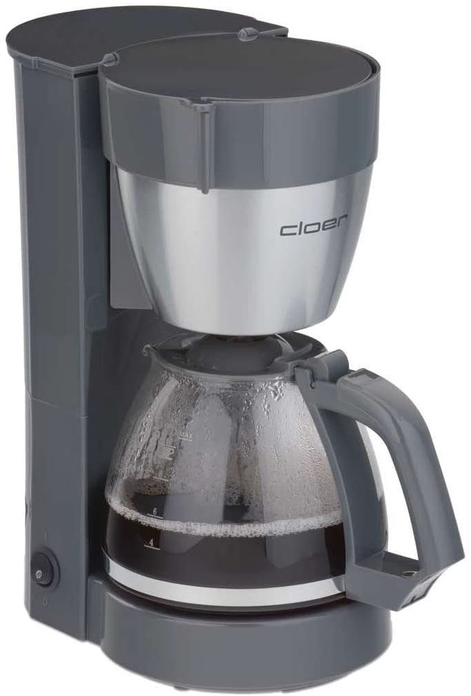 Cloer 5015 10cups Drip coffee maker Grey,Stainless steel coffee maker - coffee makers (Freestanding, Drip coffee maker, Ground coffee, Coffee, Grey, Stainless steel, Plastic, Stainless steel)
