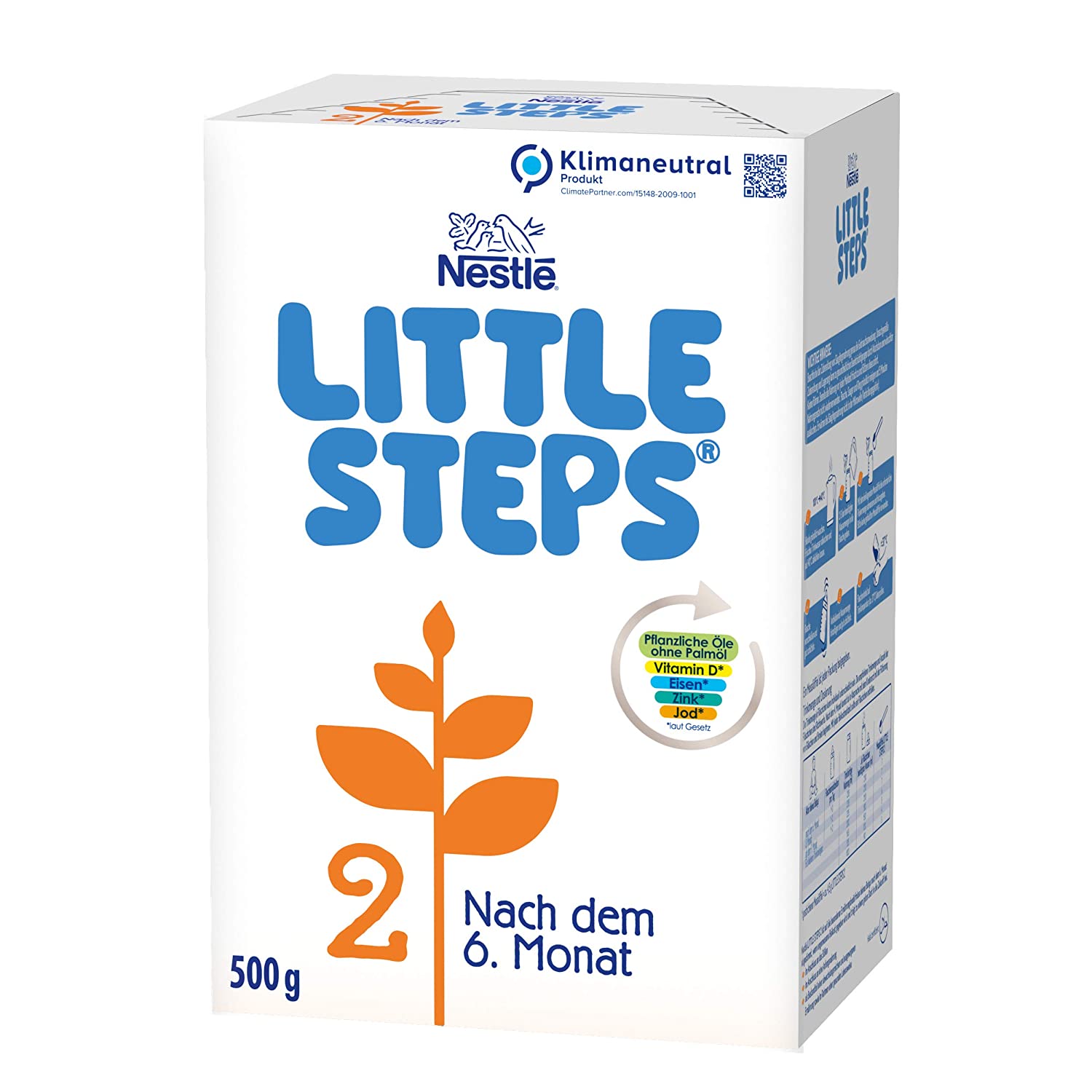 Nestlé LITTLE STEPS 2 Folgemilch im Anschluss an das Stillen, nach dem 6. Monat, 1er Pack (1 x 500g)