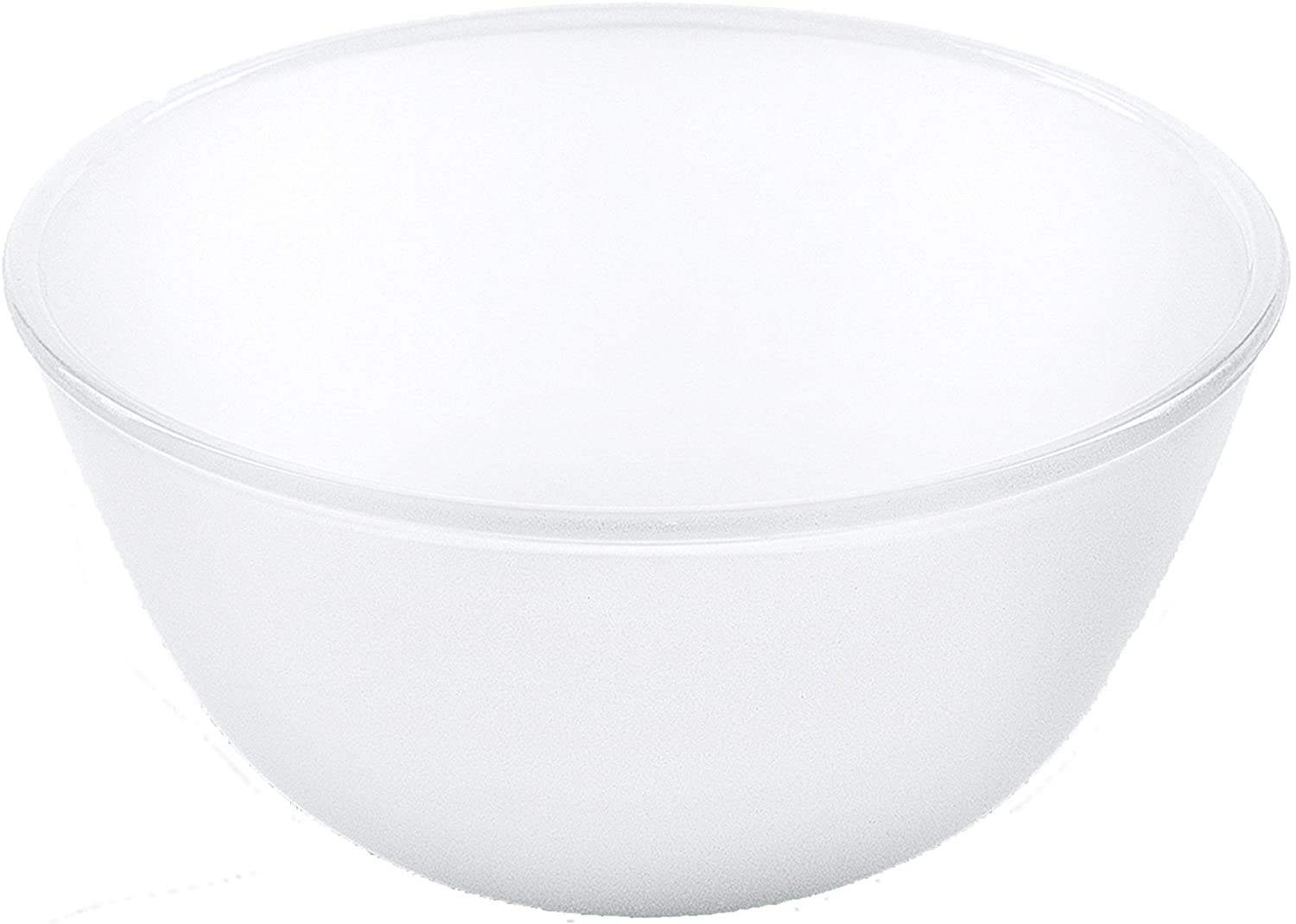 Bohemia Cristal Play of Colours Approx. 1.7 Ltr White Cooking Bowl Made of Borosilicate Glass, Glass Bowl, 10.3 X 21 X 10.3 cm
