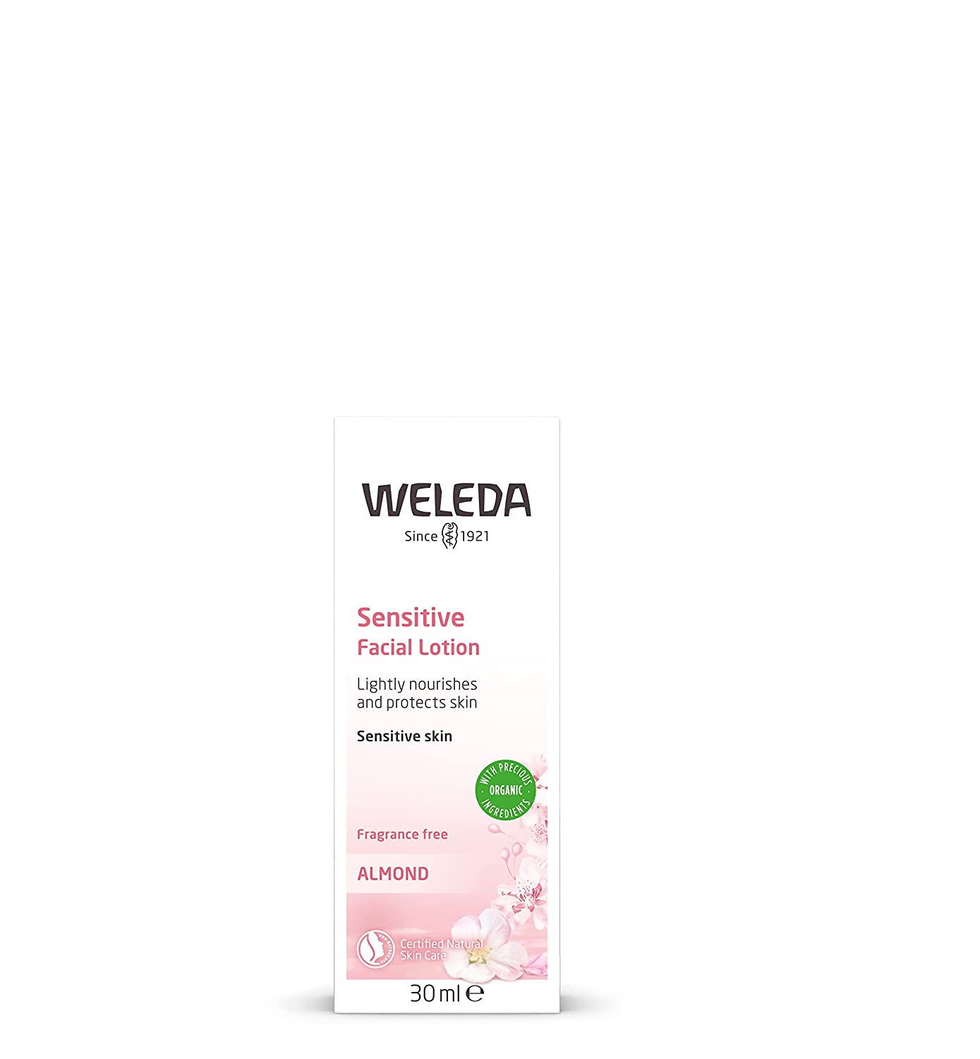 Weleda Almond Soothing Moisturiser, Natural Cosmetic, Gentle and Unperfumed Face Cream for Sensitive Combination Skin on the Face and Neck for a Healthy Complexion (1 x 30 ml)