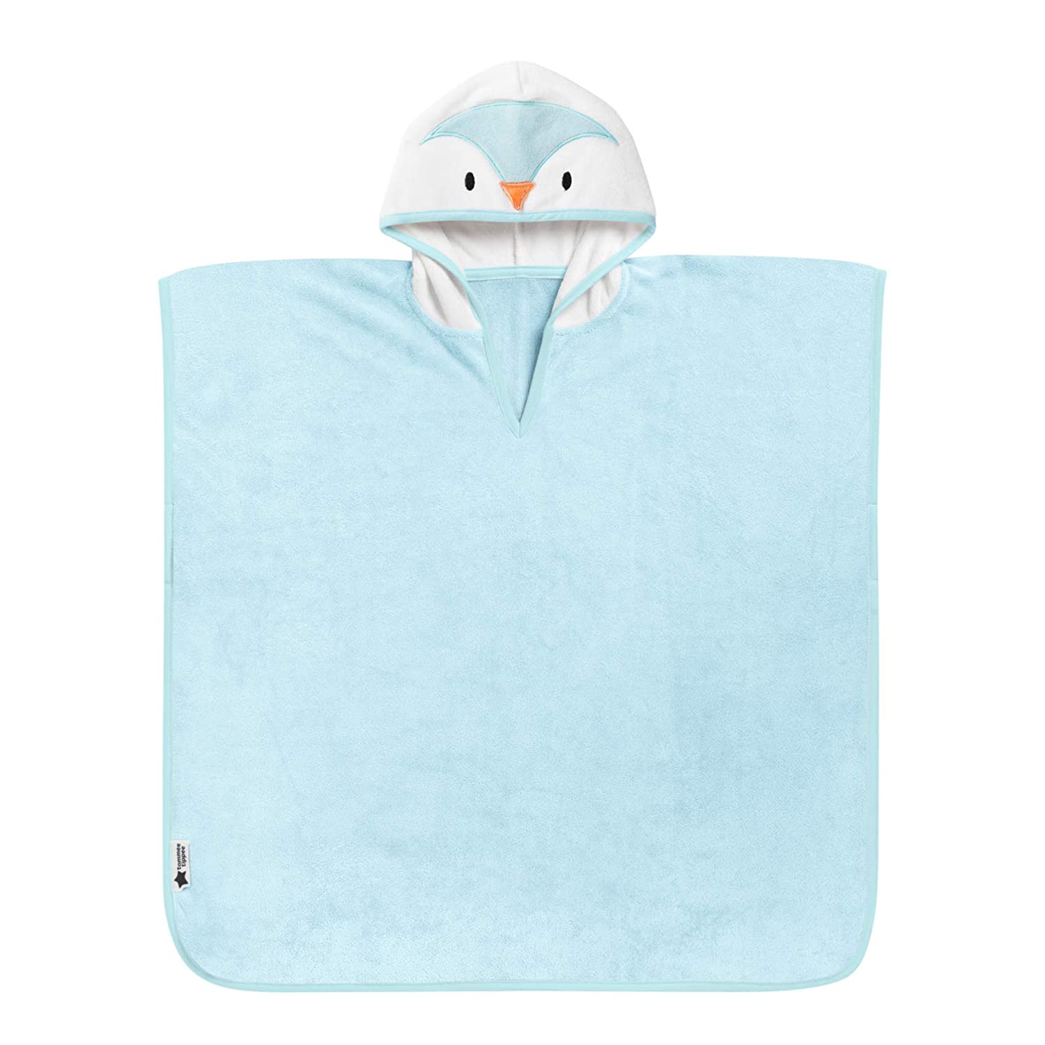 Tommee Tippee Splashtime Range - Hooded Poncho 2-4 Years Percy the Penguin Blue