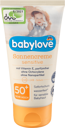 babylove Sun Cream Sensitive SPF 50+, 75 ml