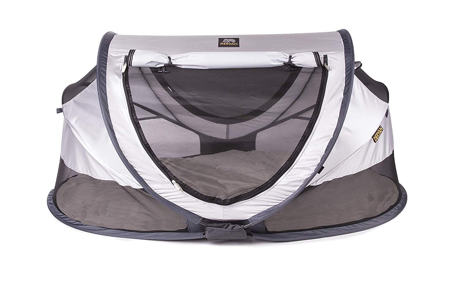 Deryan Travel Cot – Peuter Luxe – Blue – Pop-up – Sets up in just 2 seconds – Includes Zippered Cotton Cover, Self-inflating Air Mattress and Carry Bag.
