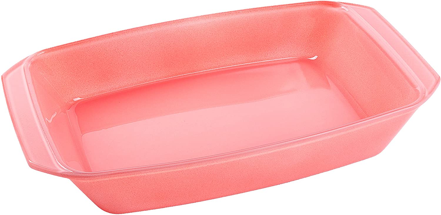 Bohemia Cristal 093 012 300 Play of colors Cooking Frying and Baking Dish Rectangular Approx. 2.4 Ltr Plastic Heat Resistant Borosilicate Glass Casserole Dish – 35 x 19.5 x 5.6 cm
