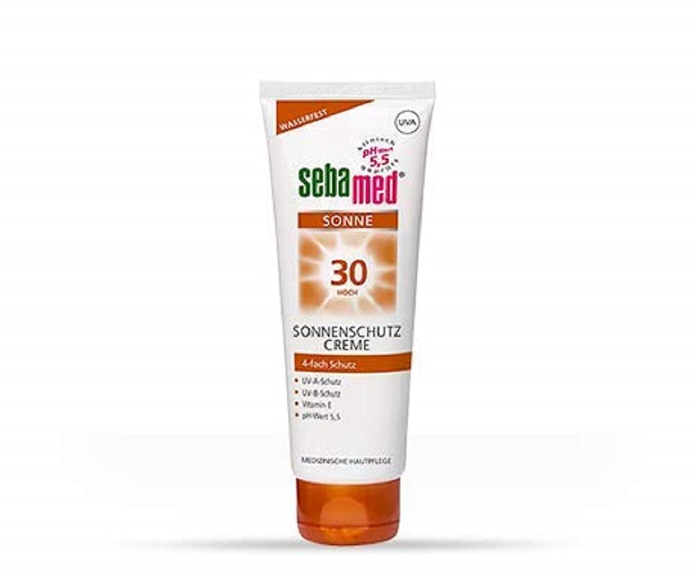 Sebamed Sun Protection Cream with SPF 30, Daily Waterproof Sun Protection with pH Value 5.5, for the Face, Made in Germany, No Microplastics, 75 ml