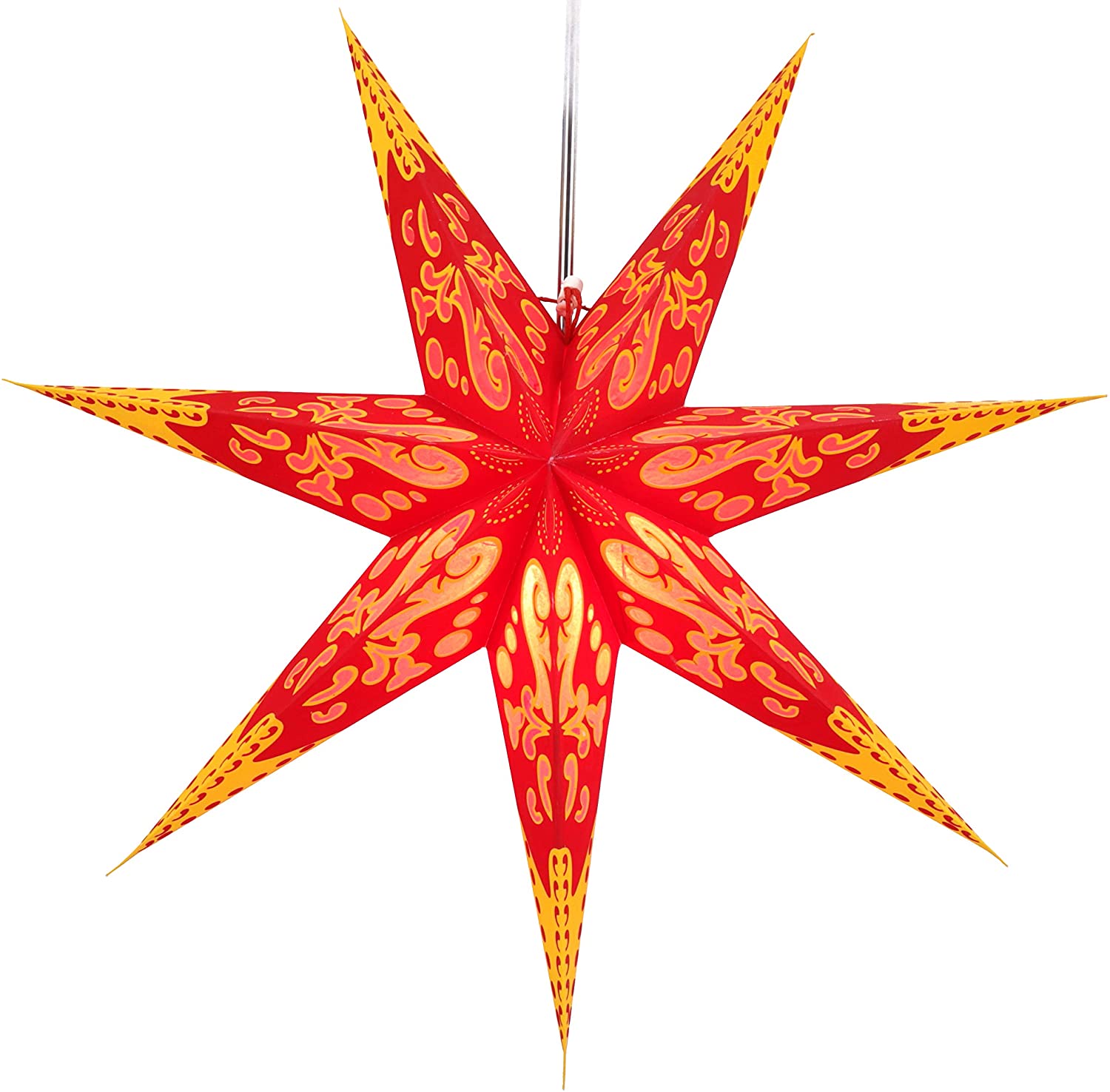 Guru-Shop Folding Advent Light Paper Star, Christmas Star Fuego, 80 X 80 X 