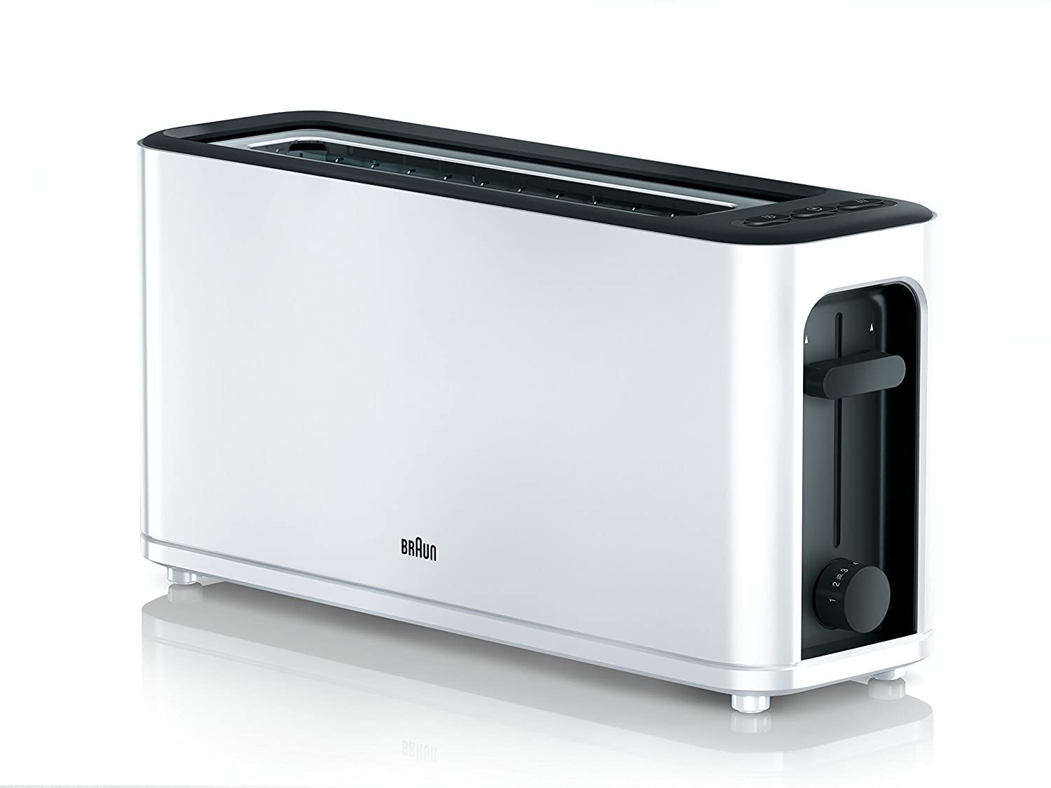 Braun HT3100WH Toaster 1 Slot with 7 Tanning Levels White 1000