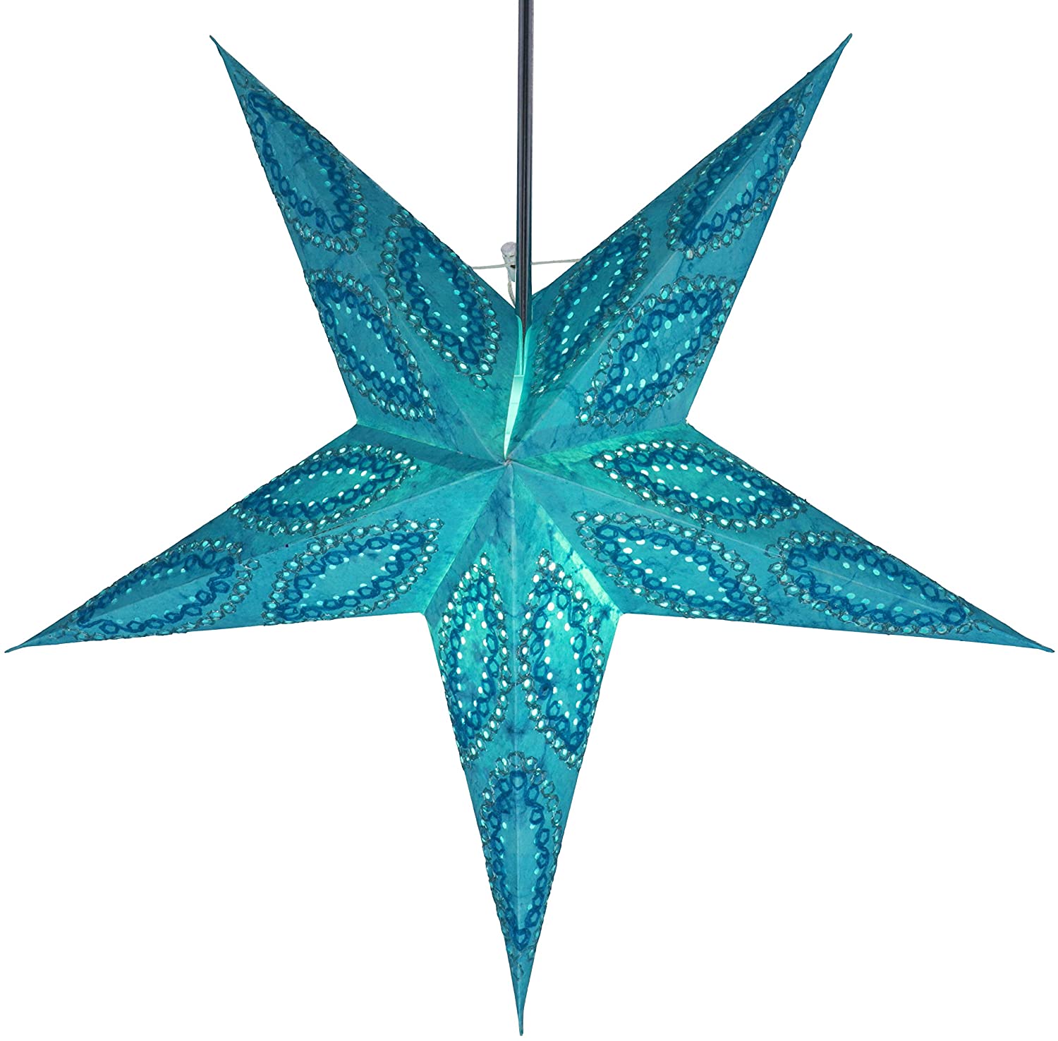 Guru-Shop Foldable Advent Light Paper Star Christmas Star Moonrock Red Star