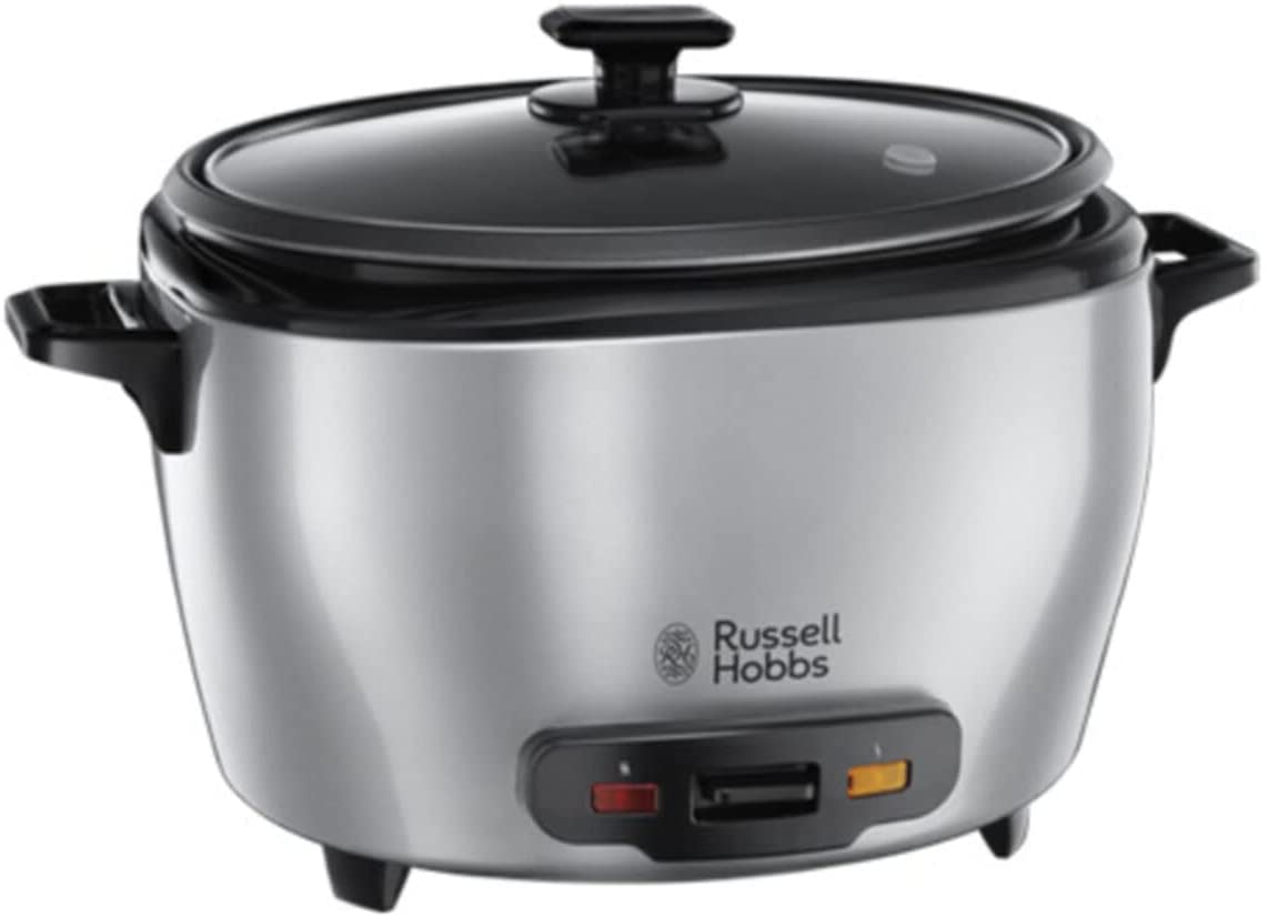Russell Hobbs 23570-56 rice cooker MaxiCook, keep warm function, 2.5 l, incl. Dampfgarer usage, rice spoon, measuring cup, 1000 watts, stainless steel/black