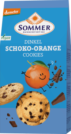 Cookies Dinkel Schoko-Orange, demeter, 150 g