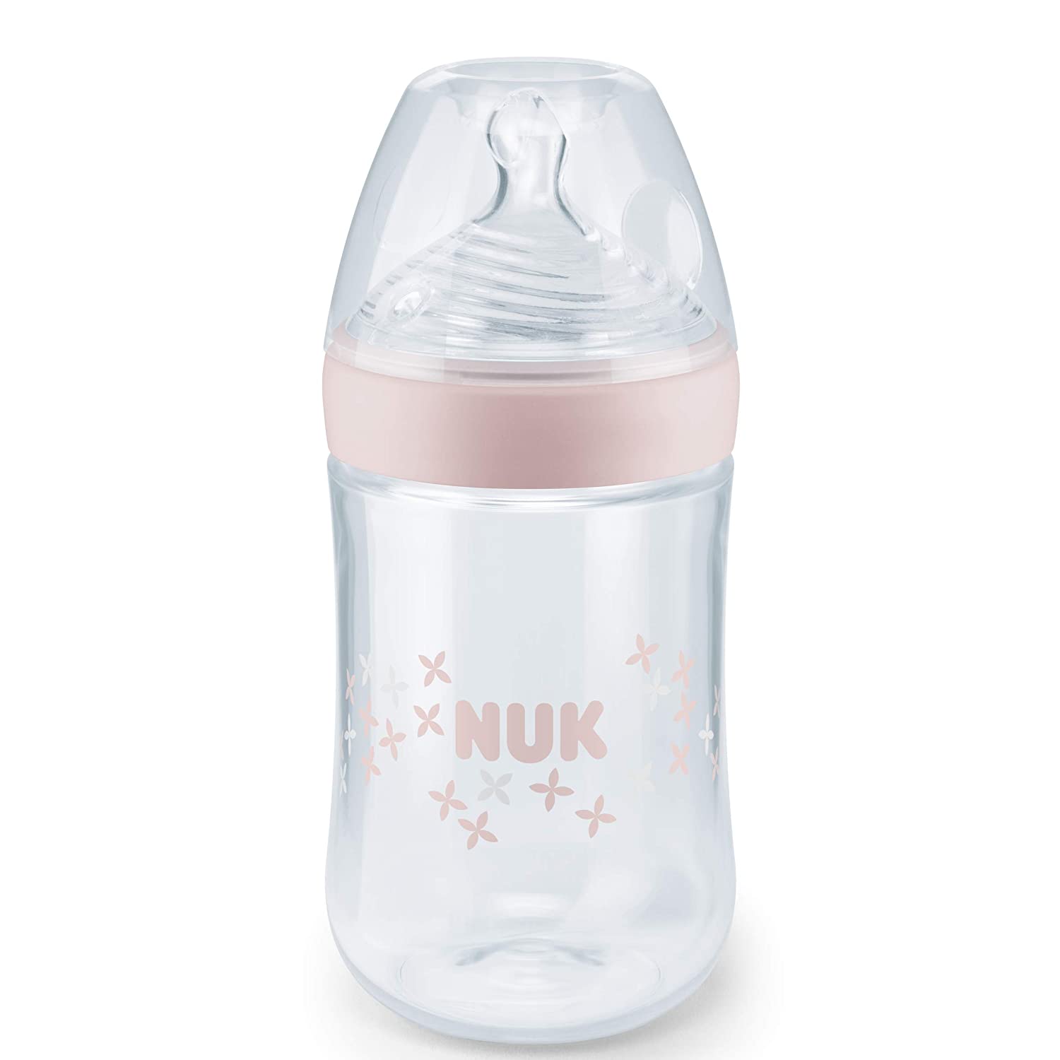NUK Nature Sense Baby Bottle, 6-18 Months, with Breast-like Silicone Teat, 260 ml