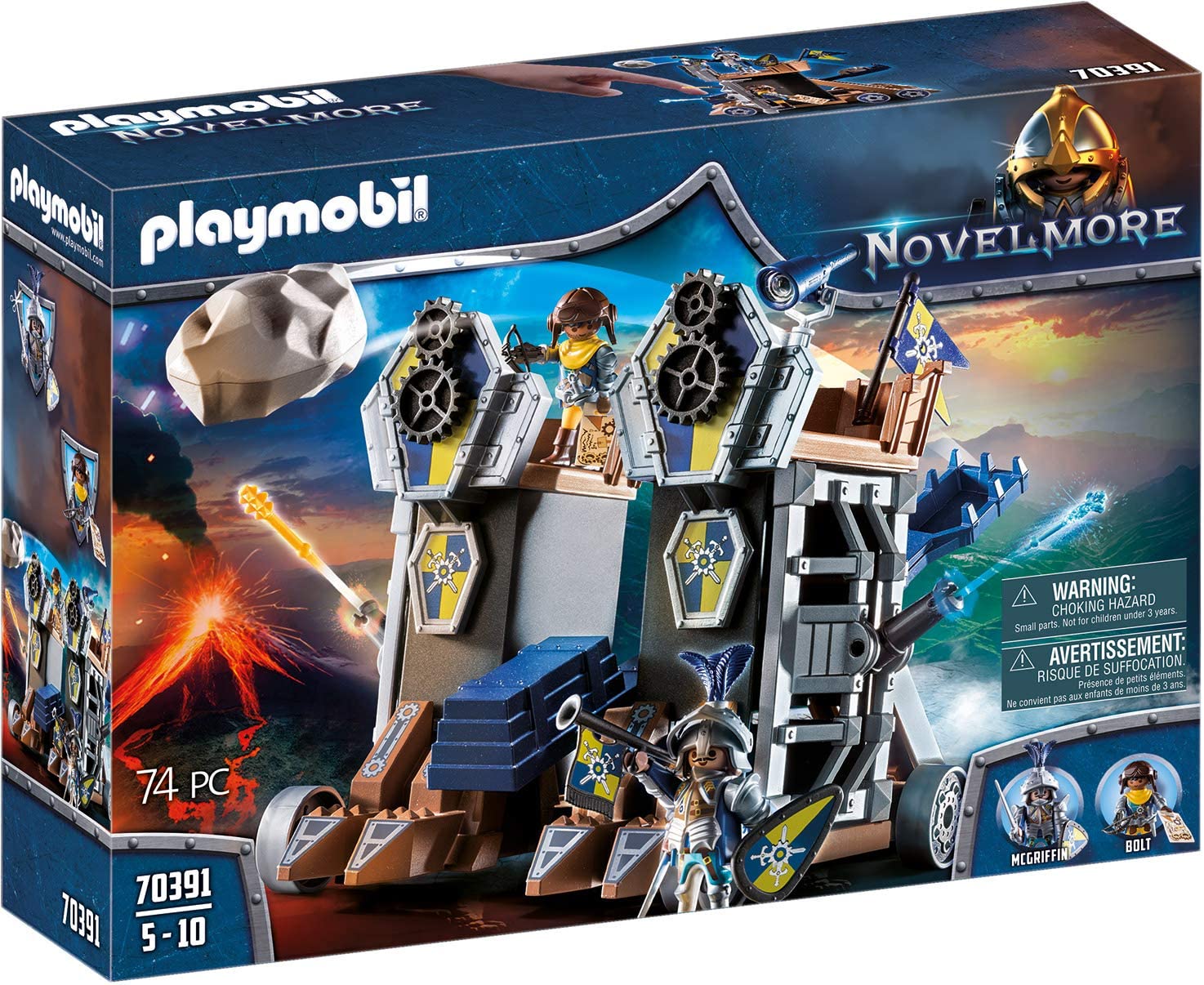 PLAYMOBIL Novelmore 70391 Mobile Catapult Castle for Children Aged 4-10 Yea