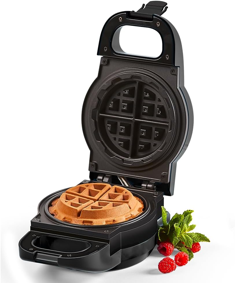 PowerXL Waffle Star - Waffle Iron for Filled Waffles - 13 cm - Non-Stick Coating - Waffle Maker with Anti-Drip Groove - Savoury & Sweet Waffles - Waffles Made of Vegetables, Pizza or Chocolate