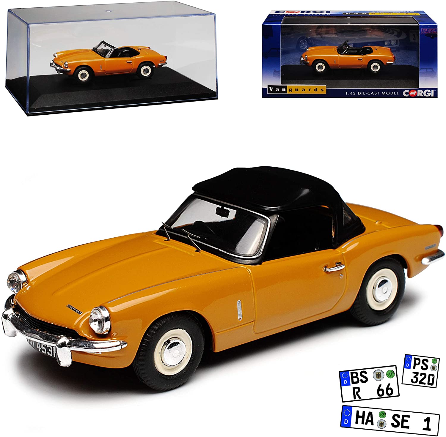 Vanguards Triumph Spitfire Mk3 Convertible Brown Yellow 1962-1980 1/43 Corg