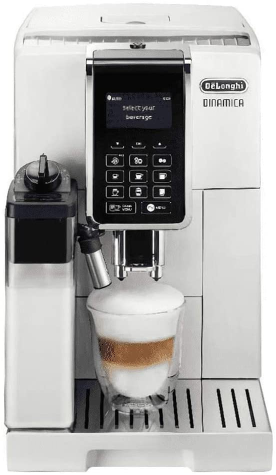 Delonghi ECAM 353.75.W Dinamica Fully Automatic Coffee Machine White 1450 Watt 1.8 L Tank