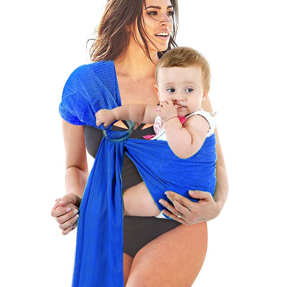 BEAUTYBIGBANG Ring Sling Carrier Sling Adjustable Baby Water Ring, Breathable Quick Drying Mesh Fabric for Summer Swimming Pool Beach Suitable for Newborns up to 35 lbs