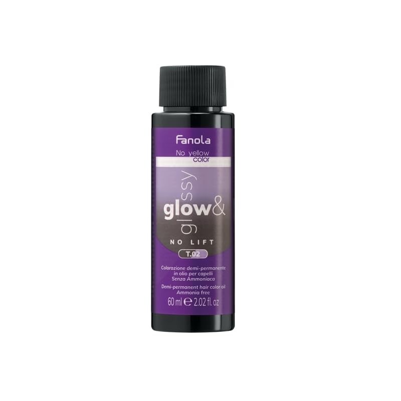 Fanola Glow & Glossy Oil Toner T.02 60 ml - Semi-Permanent Colouring in Oil without Ammonia