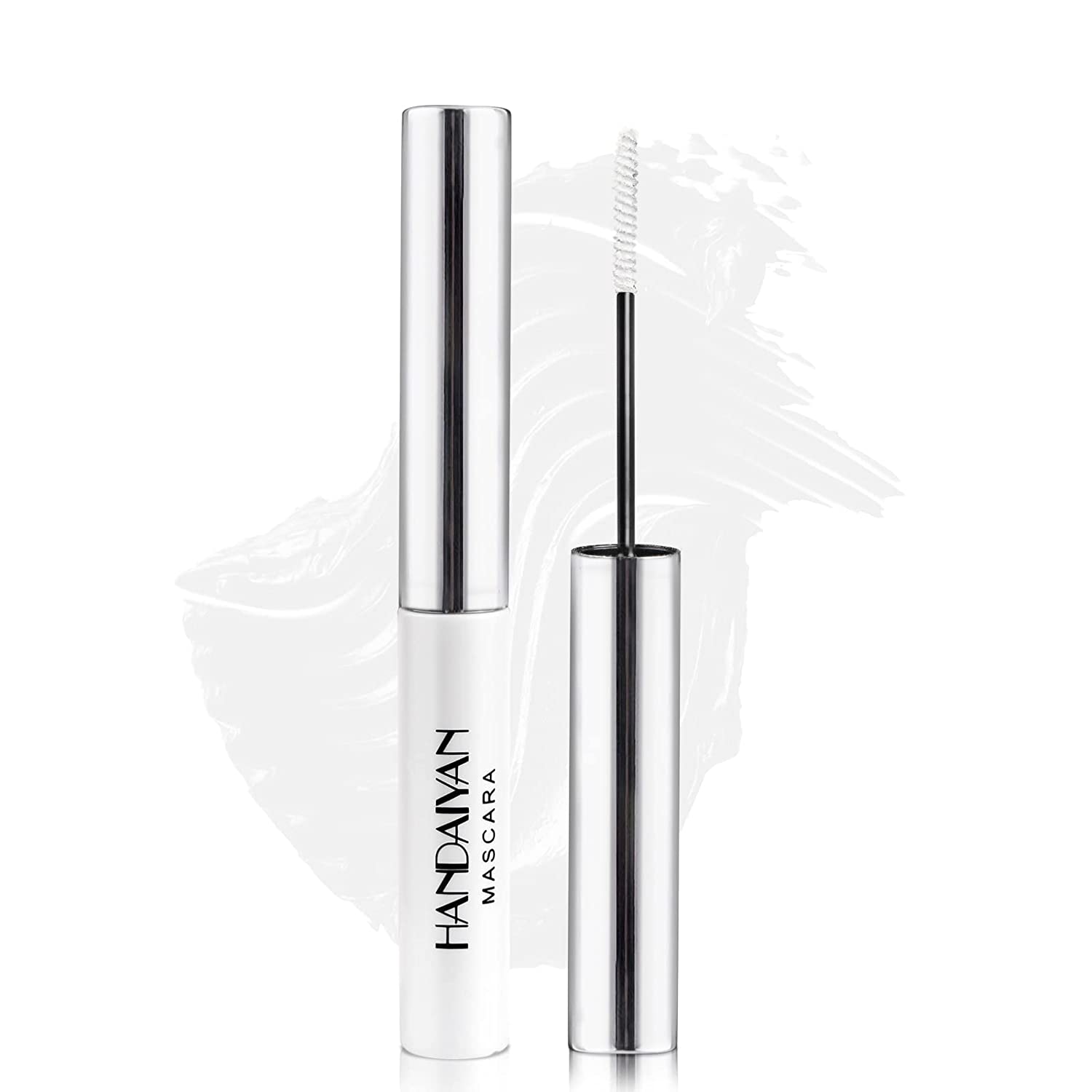 Anglicolor Colourful mascara, does not clump, waterproof and does not smear, fine brush green, black, white eyelashes for sensitive eyes (#02 white), ‎#02