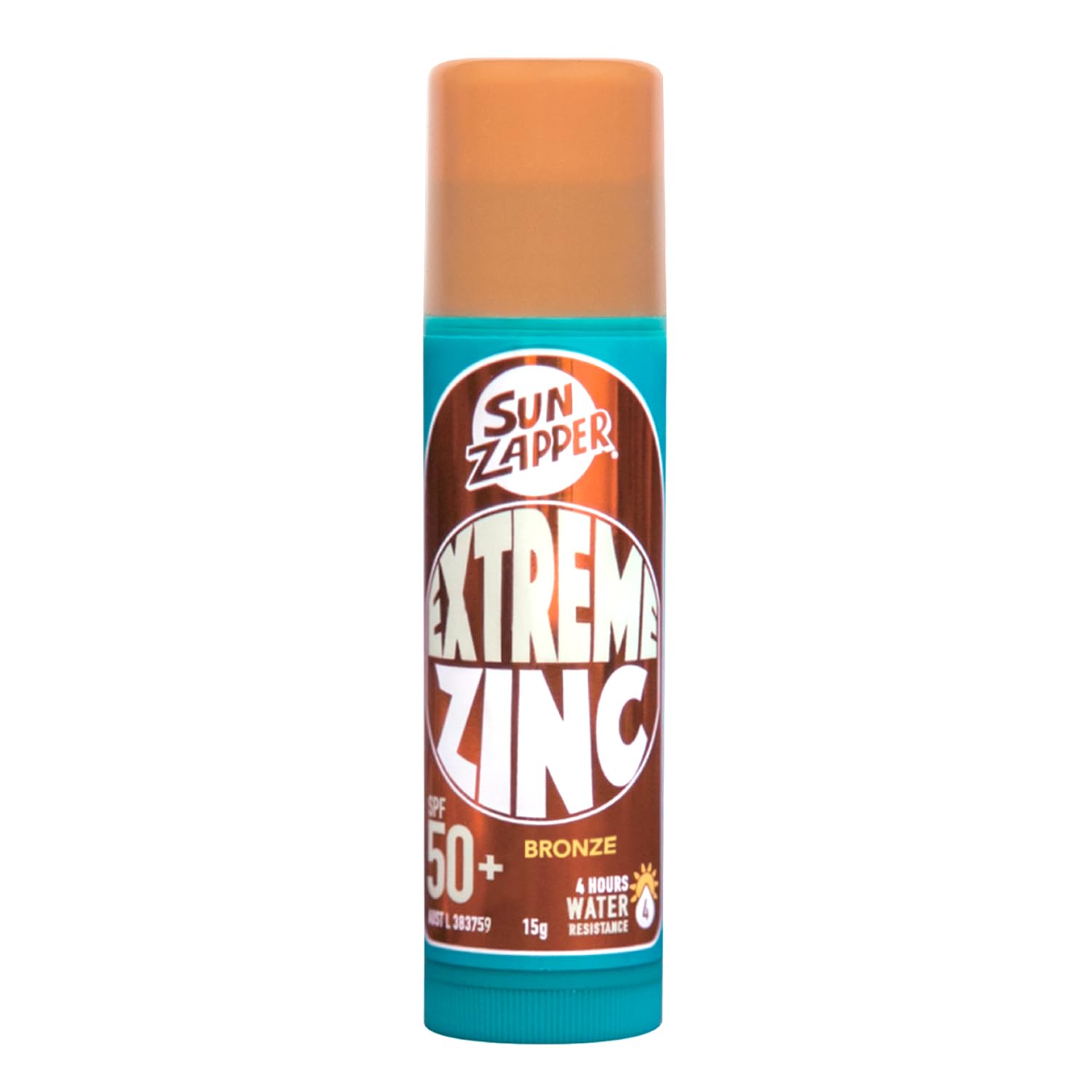 Sun Zapper Zinc Stick - Bronze/Dark Skin Tone Sun Protection SPF 50+ Australian Sun Cream Sunstick