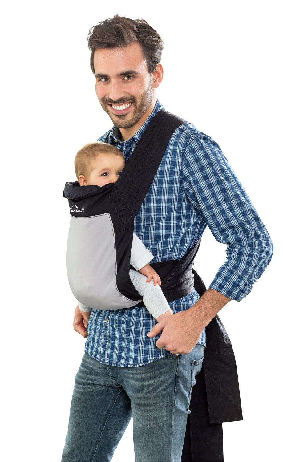 AMAZONAS Mei Tai Baby Carrier Back Carrier 0-3 Years up to 15 kg Black