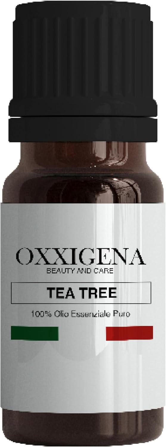 Oxxigena - Tea Tree Essential Oil - 50 ml - Made in Italy - 100% Pure, Natural, Vegan, GMO Free - Ideal for Aromatherapy, Massage Mixes