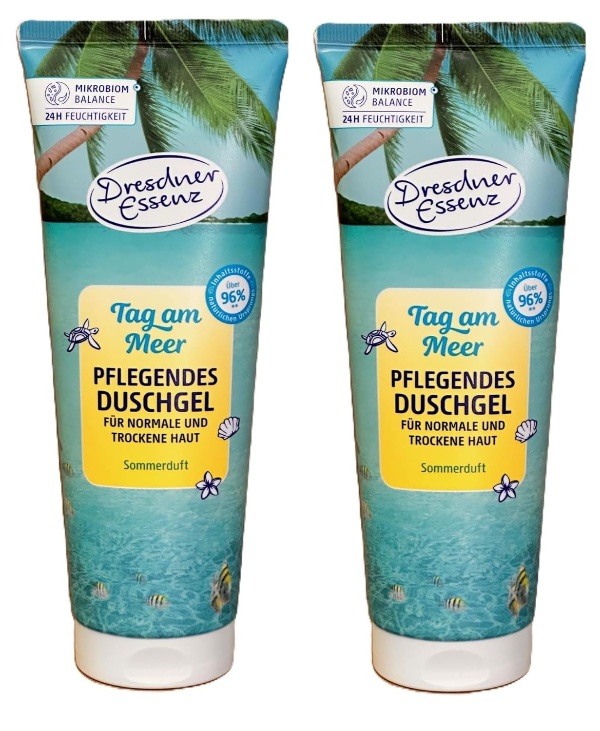 Dresdner Essenz Shower Gel Day at the Sea 2 x 250 ml Vegan Shower Gel Pack of 2
