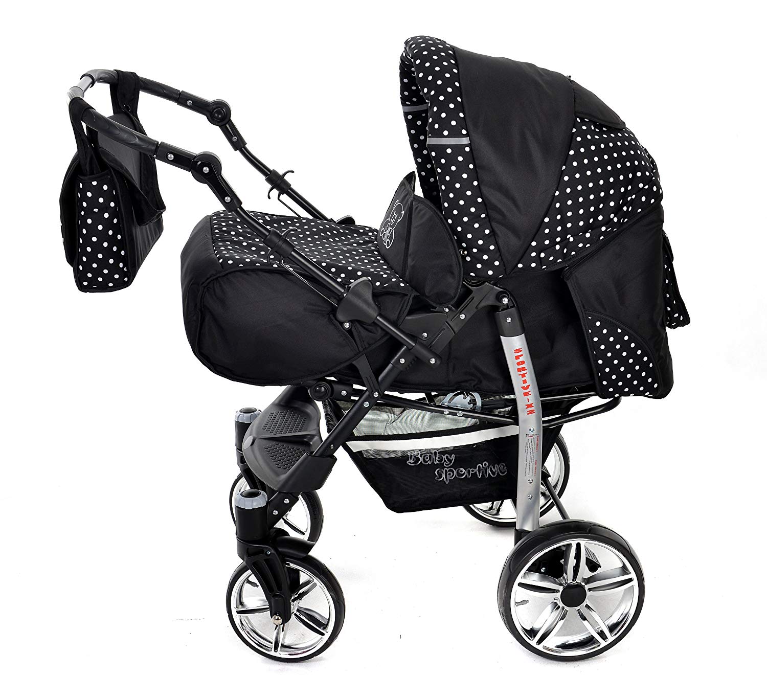 You and Baby SPORTIV-X2 Kombi-Kinderwagen 3in1 | mit Zubehör | für Kinder ab der Geburt bis 3 Jahre | Gewicht 13 kg | Faltmaß mit Rädern B99 x T60 x H64