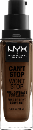 NYX PROFESSIONAL MAKEUP Make-up Can\'t Stop Won\'t Stop 24-Hour Foundation deep walnut 22.7, 30 ml