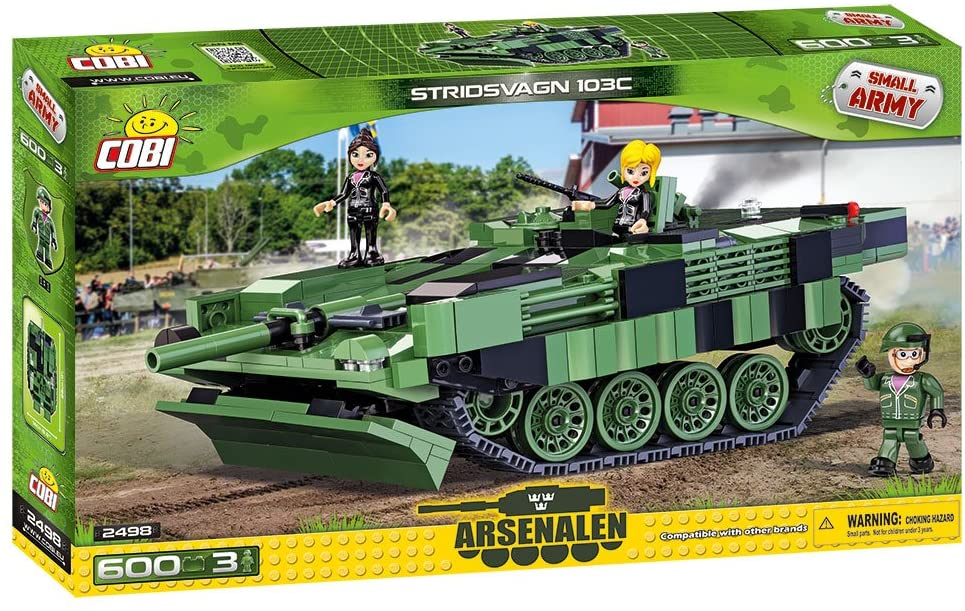Cobi 2498 Stridsvagn 103C Construction Toy, Green/Black