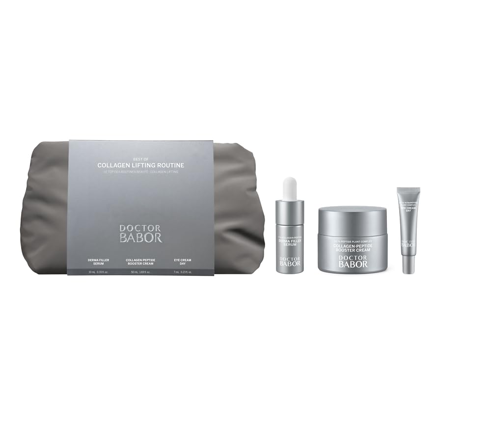 Doctor BABOR Lifting Set with 3 High Performance Products, Anti-Ageing, Moisturizing, Immediately Visibly Smoother and Plumper Looking Skin, Collagen Lifting Routine, Vegan, 3 Pieces