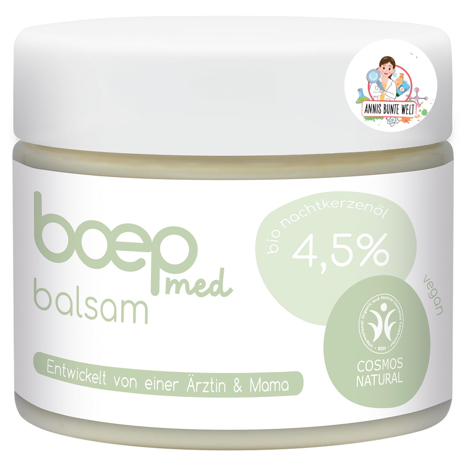 boep med Balm | As a Wind & Weather Cream, Lip Balm, Nipple Ointment & Especially Dry Skin on Hands, Body or for Neurodermatitis | Recommended by Midwives | Vegan Natural Cosmetics (50 ml)