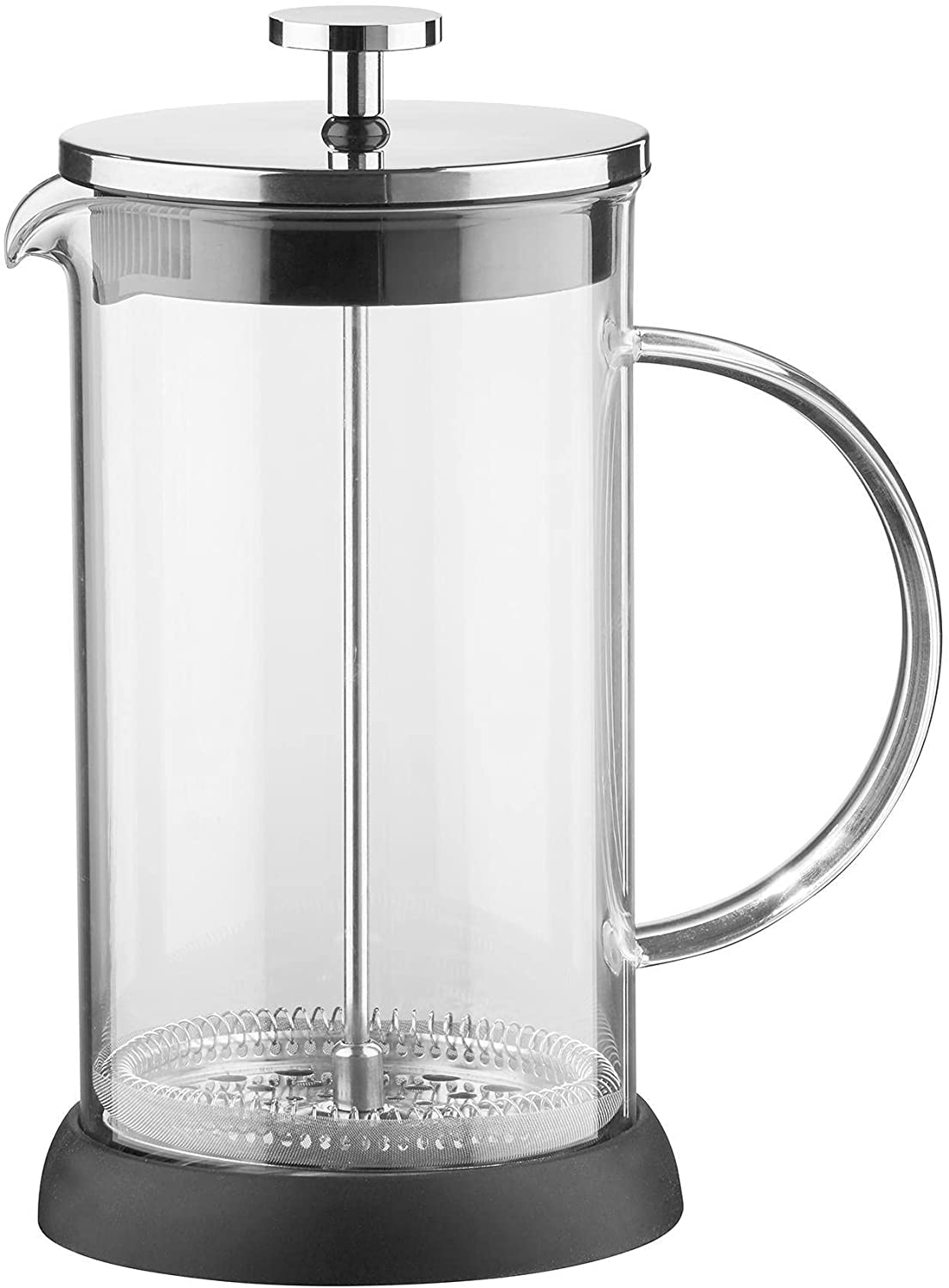 BUTLERS Black Beauty Coffee Press for 2 Cups - French Press Borosilicate Glass - Coffee Presser, Piston Jug, Coffee Pot
