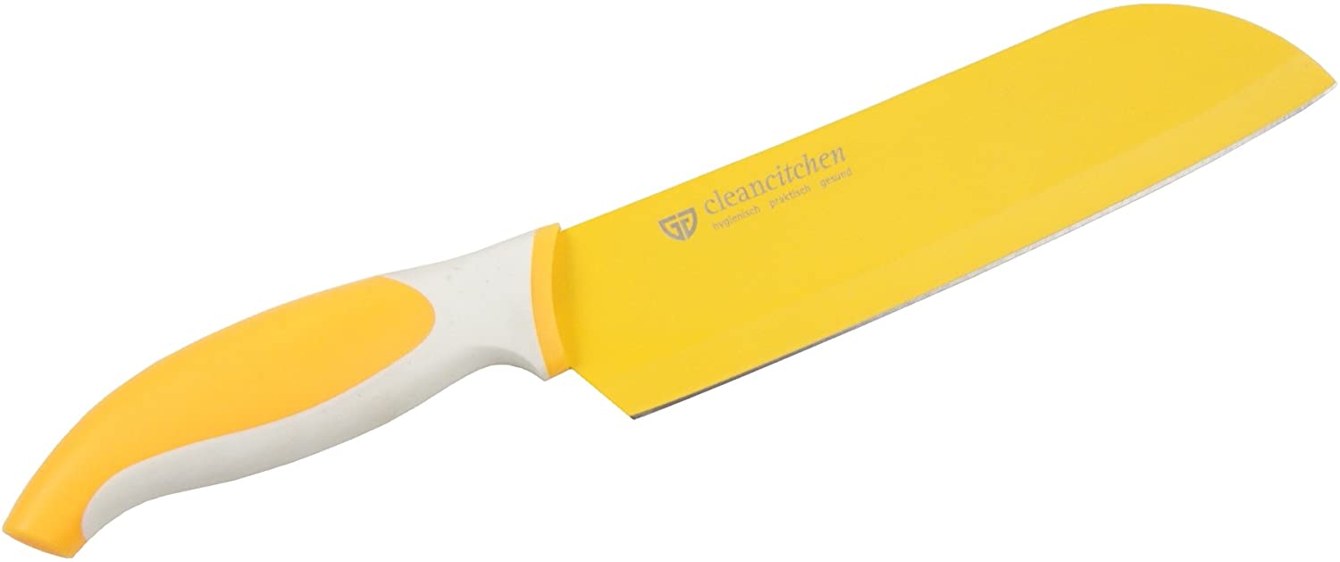 GRAWE GRÄWE® Cleancitchen Santoku Knife Yellow 18 cm Antibacterial