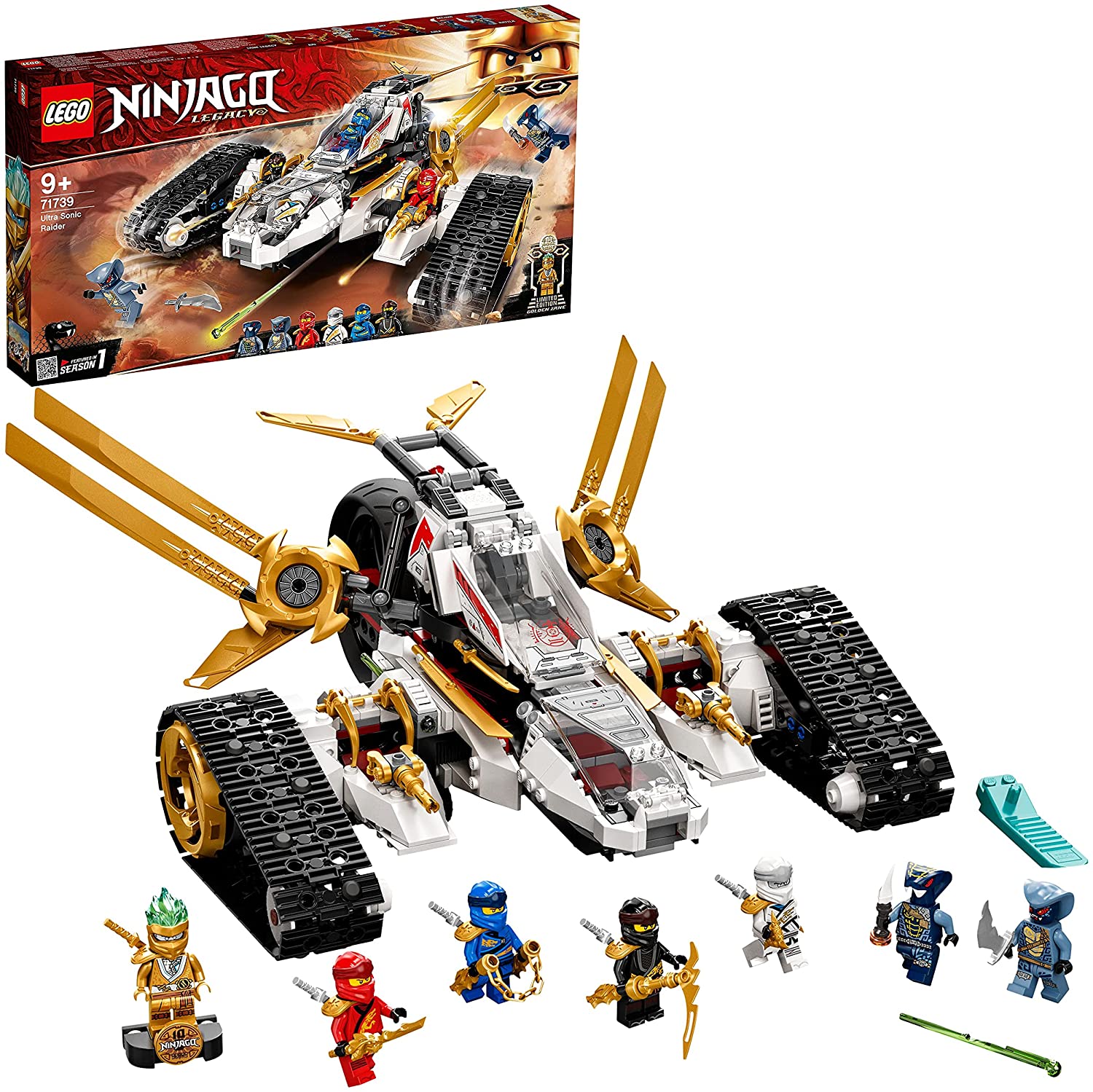 LEGO 71739 Ninjago Ultrasonic Raider Construction Toy Set for Boys and Girl
