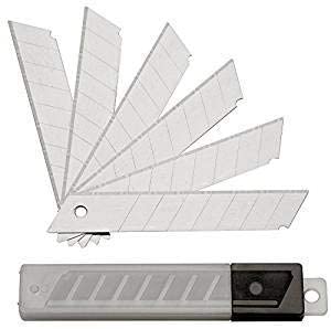 Pack of 100 snap off blades, replacement blades for cutter knives, 18 mm.
