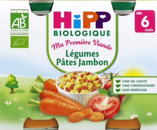 Hipp Biologique HiPP Organic for Vegetables and Ham 2 x 190 g 6 Months +
