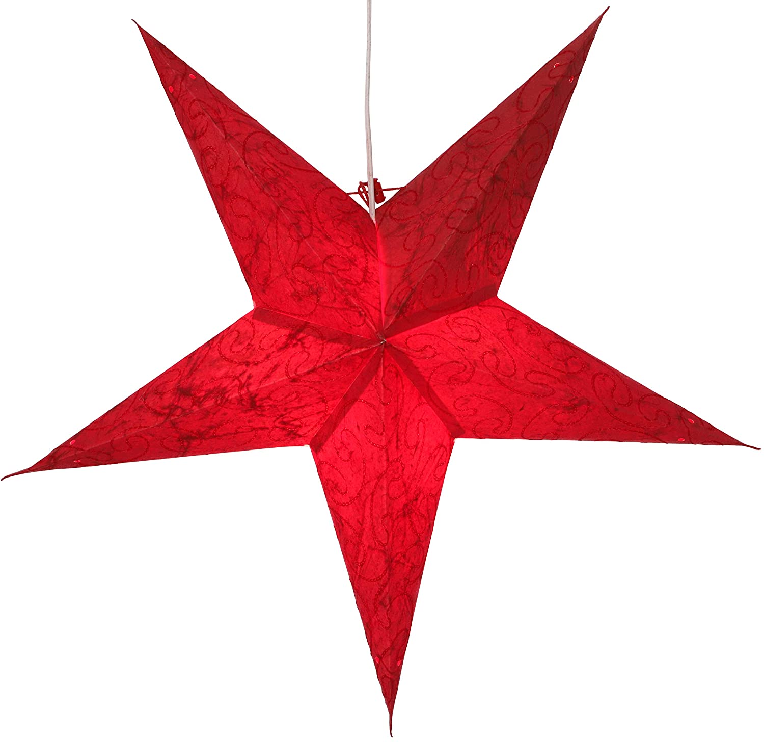 Guru-Shop Folding Advent Light, Paper Star, Christmas Star, Mercury Red, St