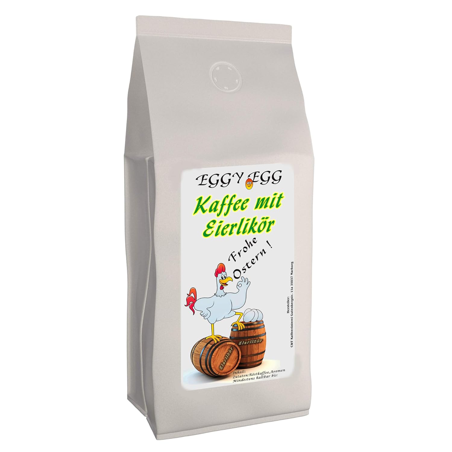 Easter Coffee \"Eggy Egg\" with Eggnog Flavor | 500g Ground | Flavored Coffee as Easter Gift | Flavored coffee