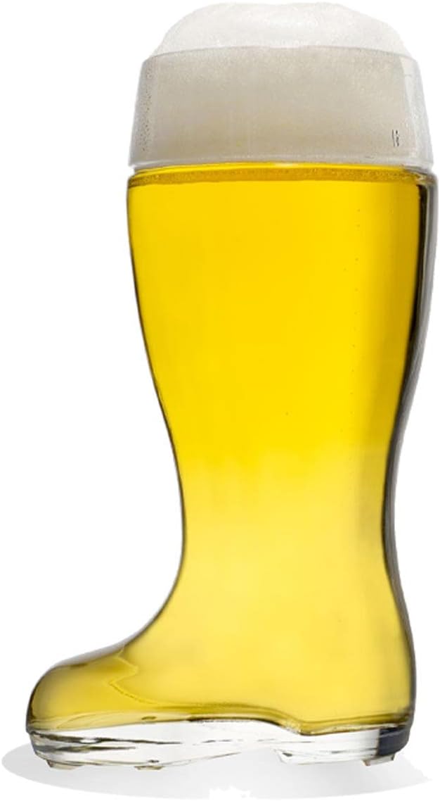 Glass Beer Boots 21oz / 600ml - Case of 6 | German Beer Boots, Bierstiefel Boot, Novelty Beer Boots