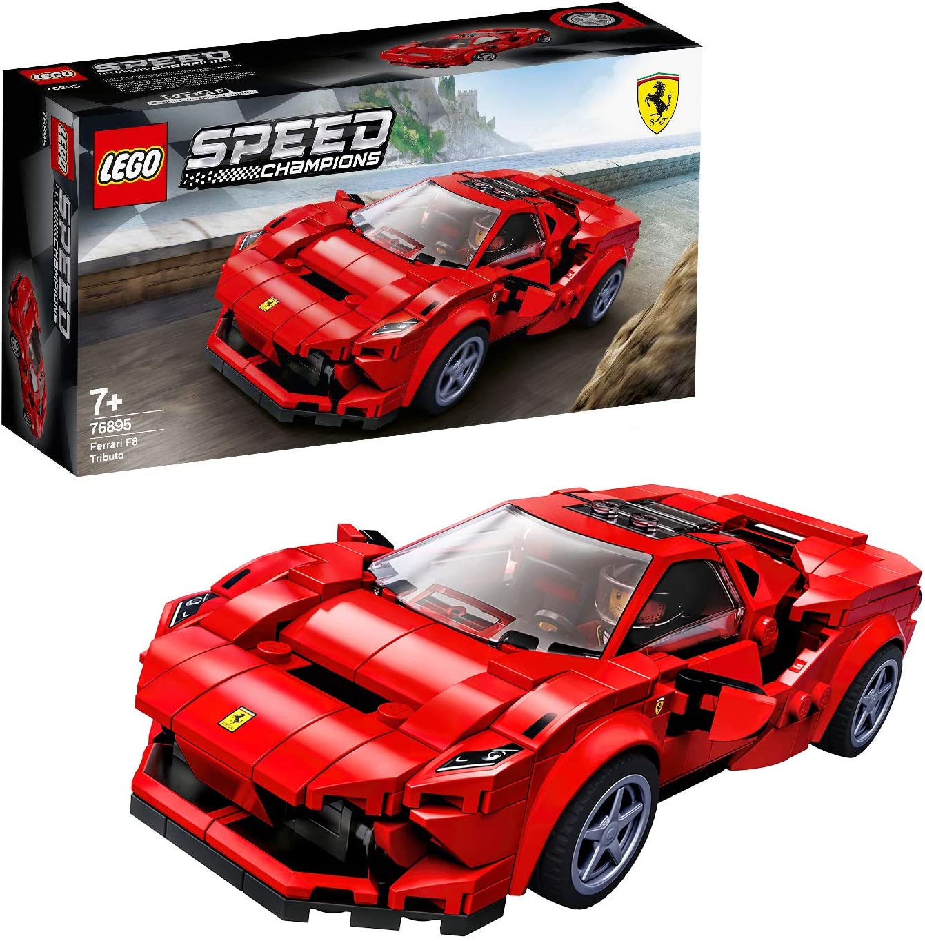 Lego 76895 Speed Champions Ferrari F8 Tributo Racing Car Toy.