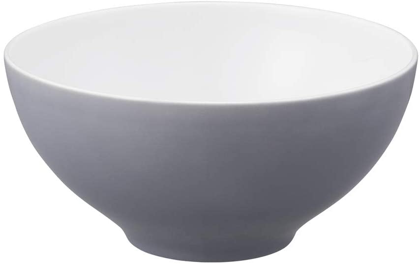 Seltmann Weiden Round Fashion Hard Porcelain Bowl, grey, 15.5 x 15.5 x 7.5 cm