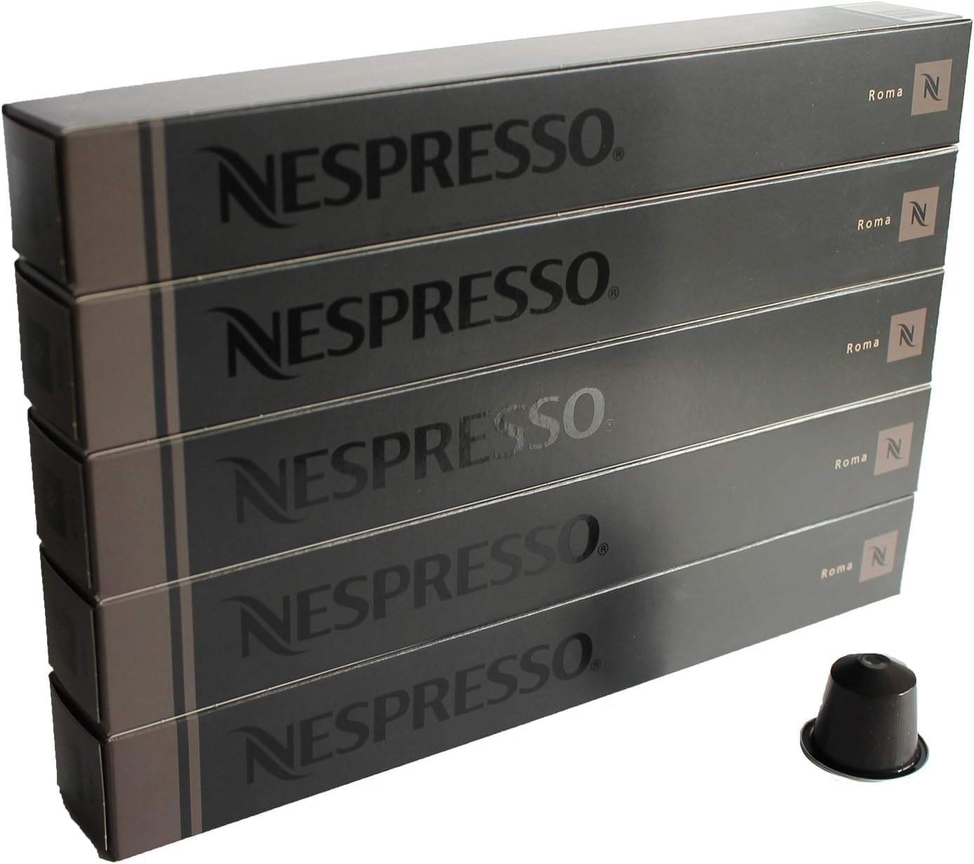 Nespresso, 50 Capsules - 5 x 10 Capsules Espresso Roma