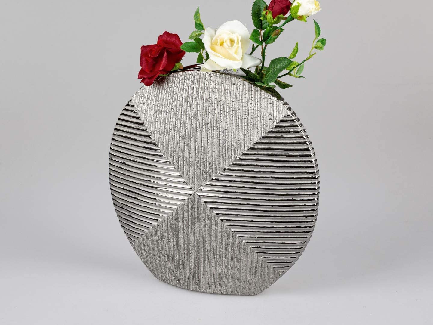 Itrr Vase,Antik-Silber, Aus Keramik, Ca. 30Cm