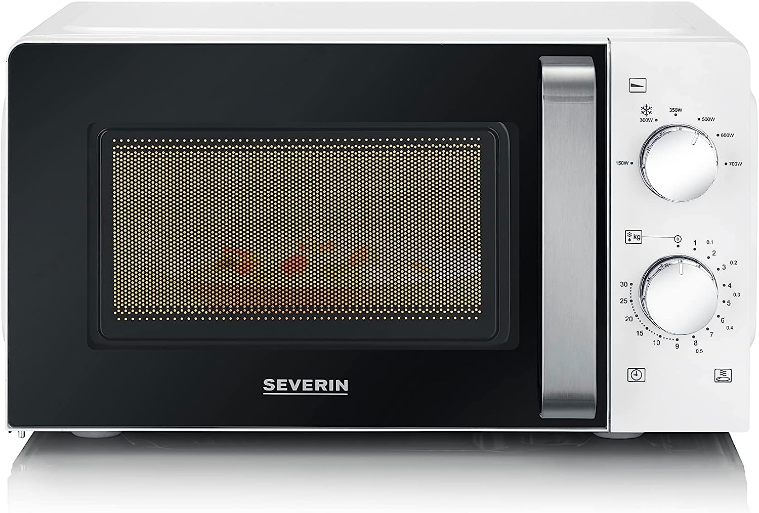 Severin Microwave Solo MW 7885 Microwave Defrosting and Heating Unit Microwave with Turntable for Even Heat Distribution White/Black