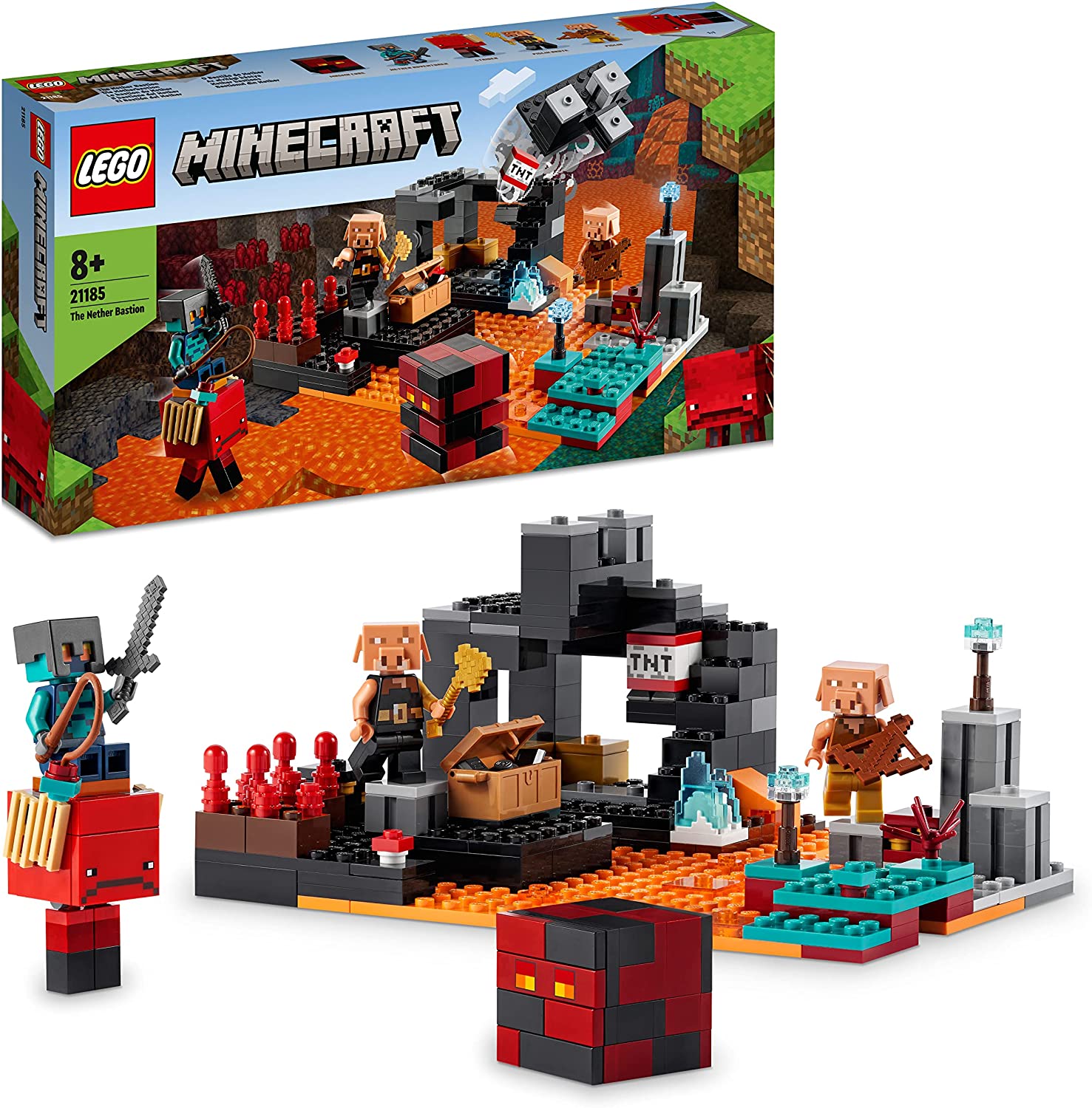 LEGO 21185 Minecraft The Netherbastion Action Toy with Figures Including Piglin Set for Boys and Girls from 8 Years