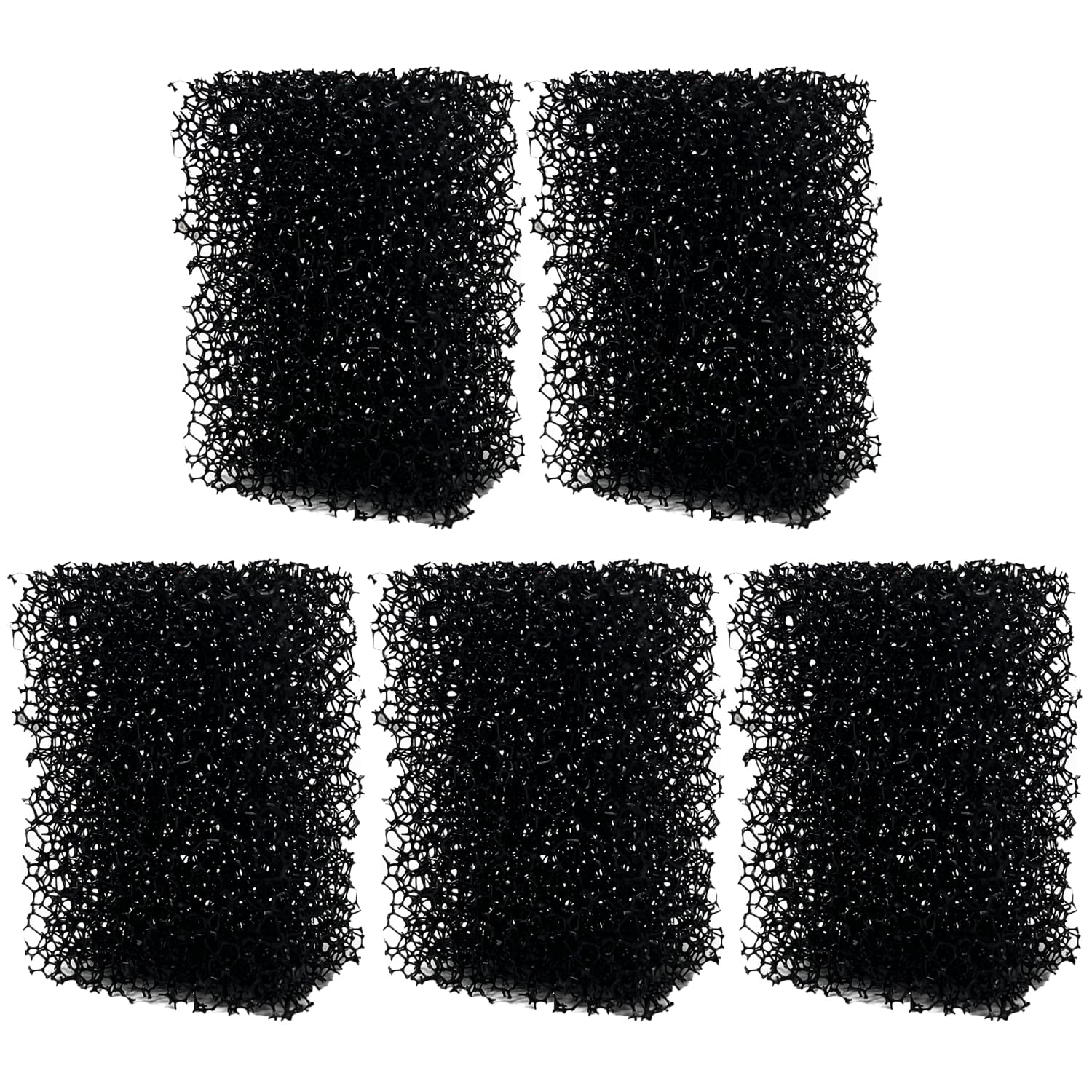 Monsters\'n\'Masquerade® Stubble Sponge for Make-Up, Pack of 5, 5 Make-Up Sponges, Structural Sponge, Beard Sponge, Black, Rectangular, Halloween