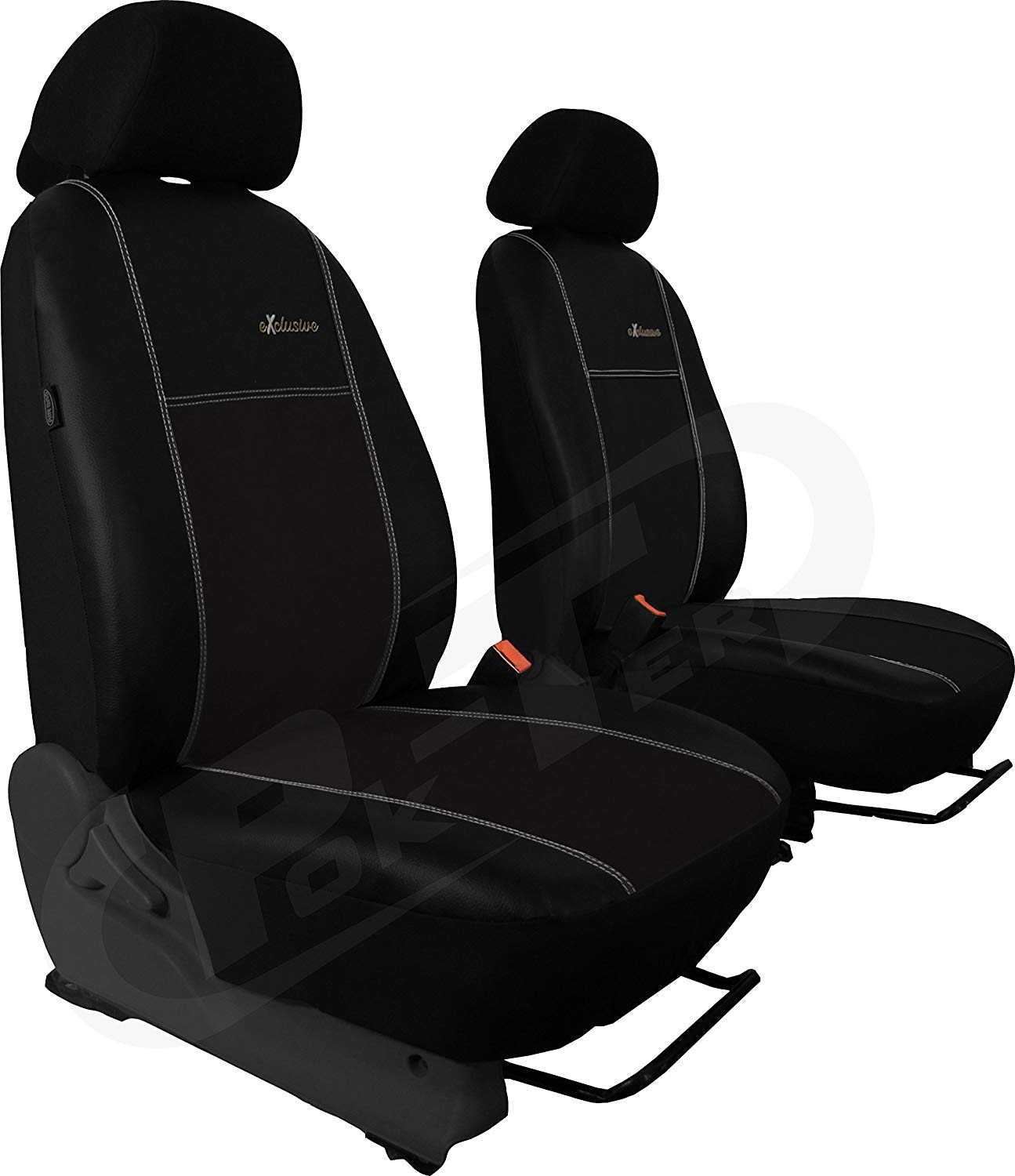 Black Car Seat Covers 1 + 1 Alcantara Exclusive in this listing (Available on other offers) in 5 colors. Seat Covers Driver and Passenger Seat and 2 Headrest