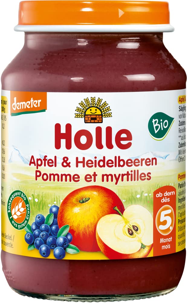 Holle Bio Apfel & Heidelbeeren (6 x 190 gr)