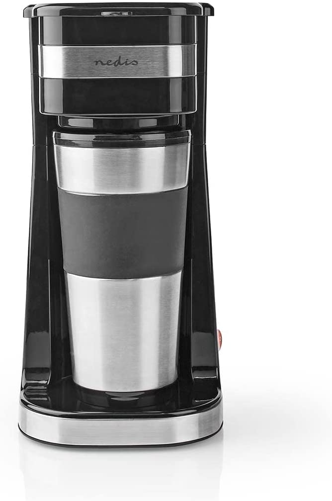 Nedis Coffee Machine | Max. Capacity: 0.4 L | 1 | Keeps Warm | Black/Silver/Black 0.80 m