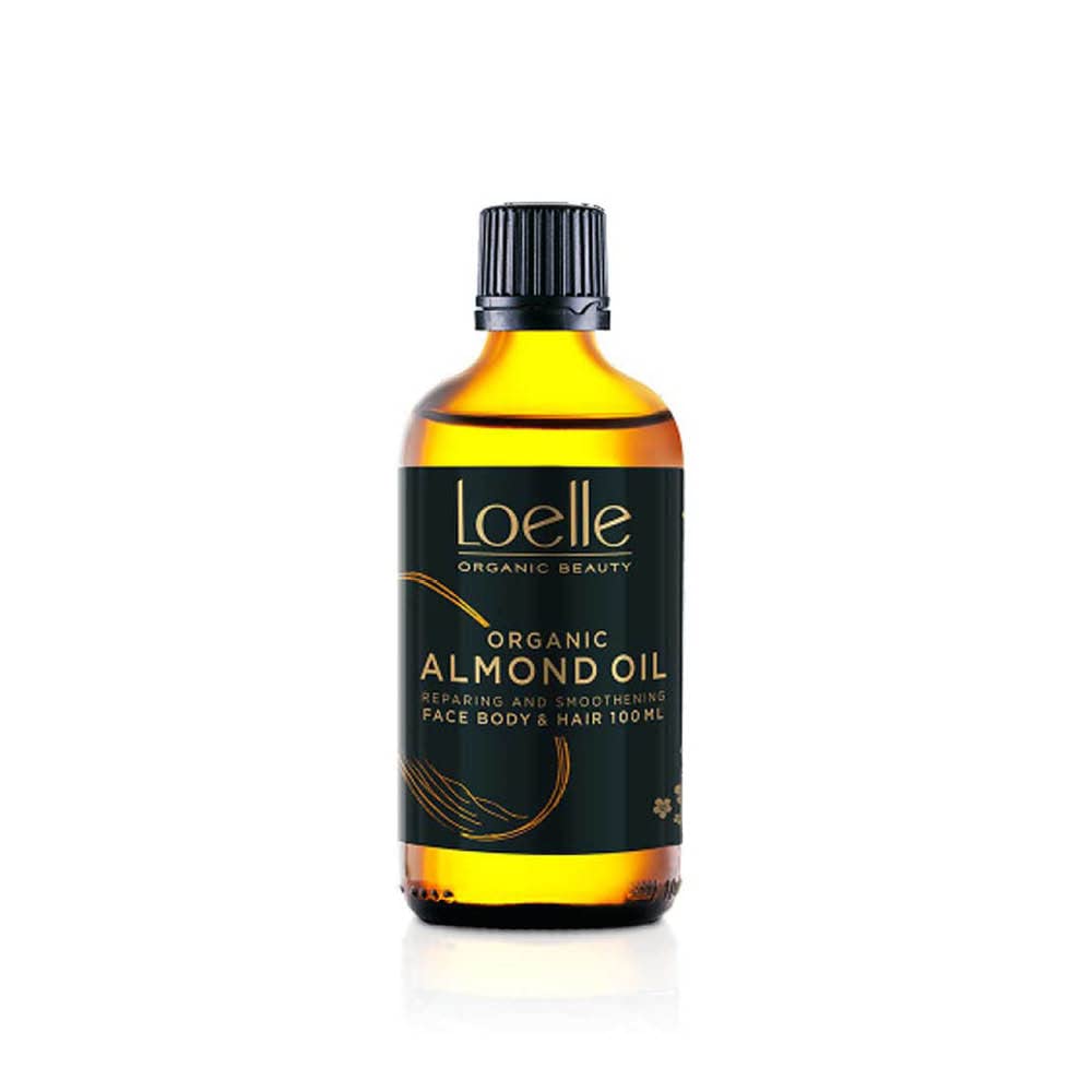 Loelle - Pure Cold Pressed Sweet Almond Oil - Natural Treatment Against Stretch Marks in Pregnancy - Moisturising Body Oil - Nourishing Face and Hair Oil 100ml